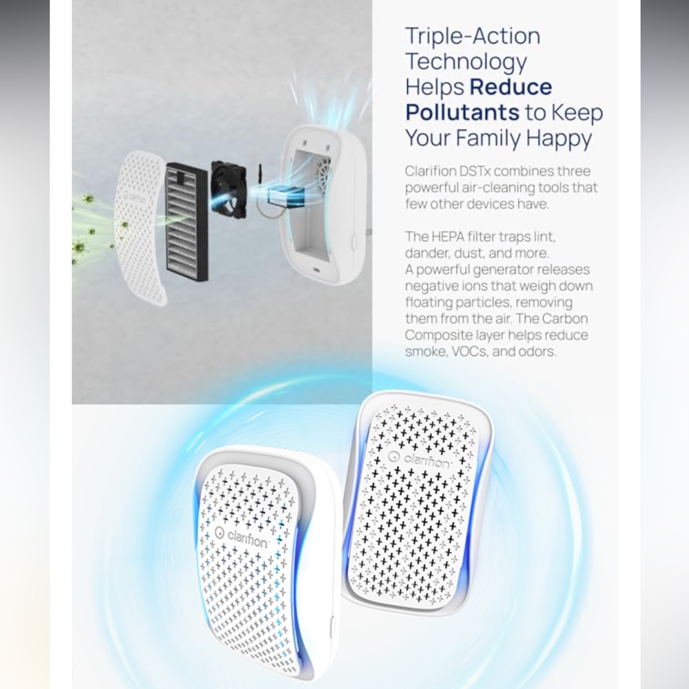 White Air Purifier with HEPA Filter